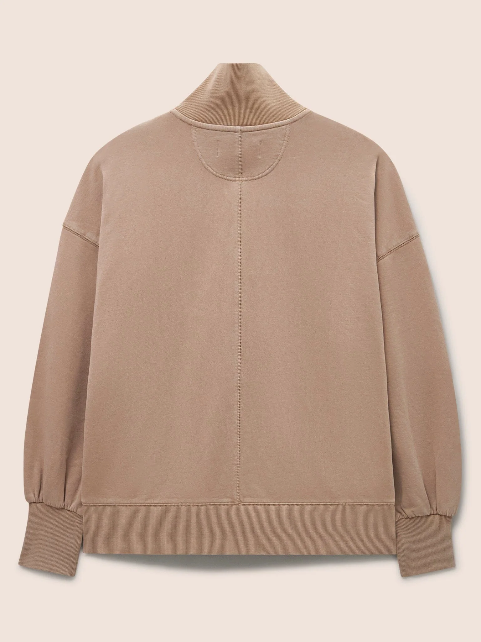 Timor Cotton Funnel Neck Sweater in Rose - Image 4