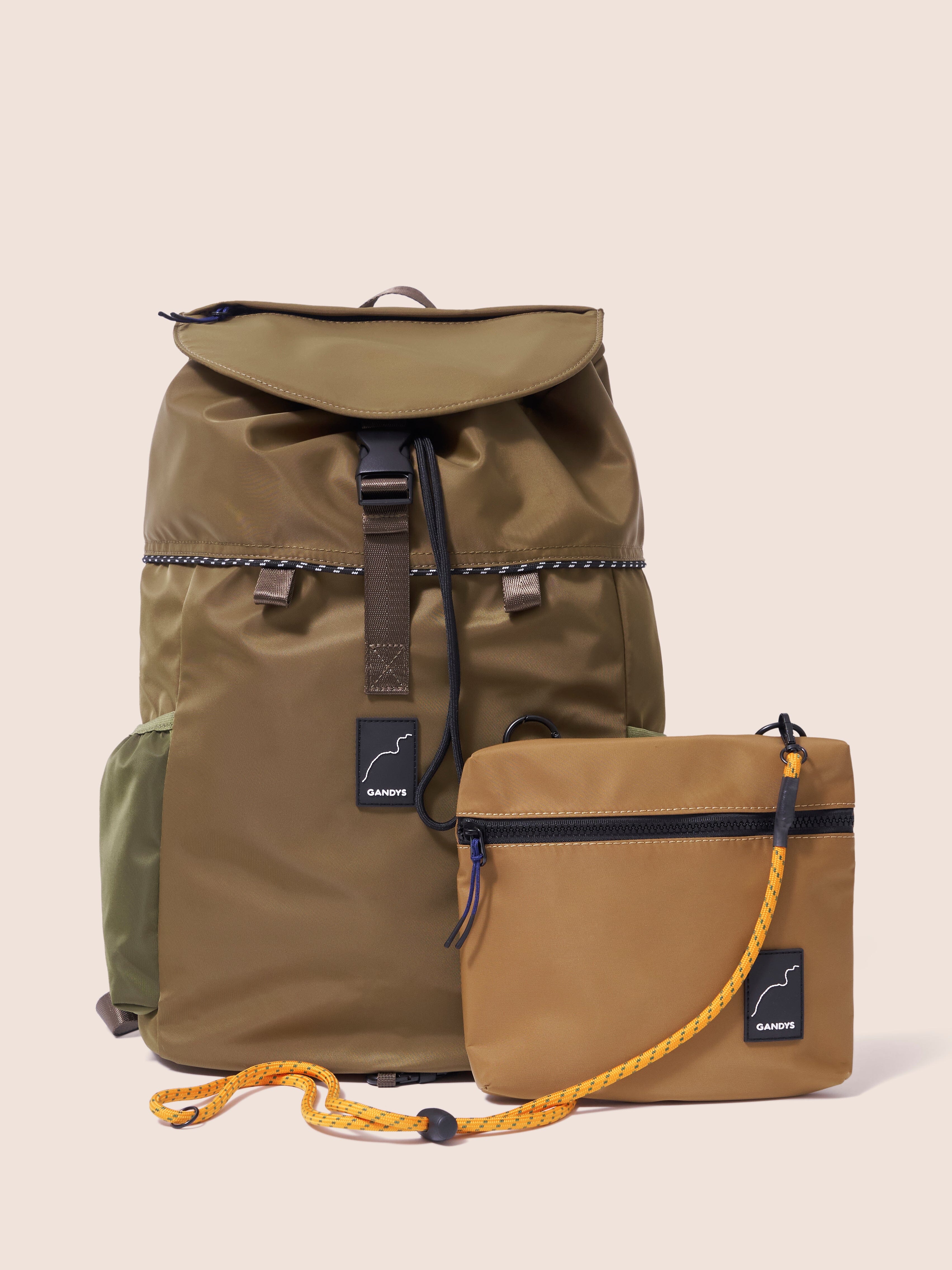 Urban Trek Recycled Modular 3 in 1 Backpack in Khaki - Image 3