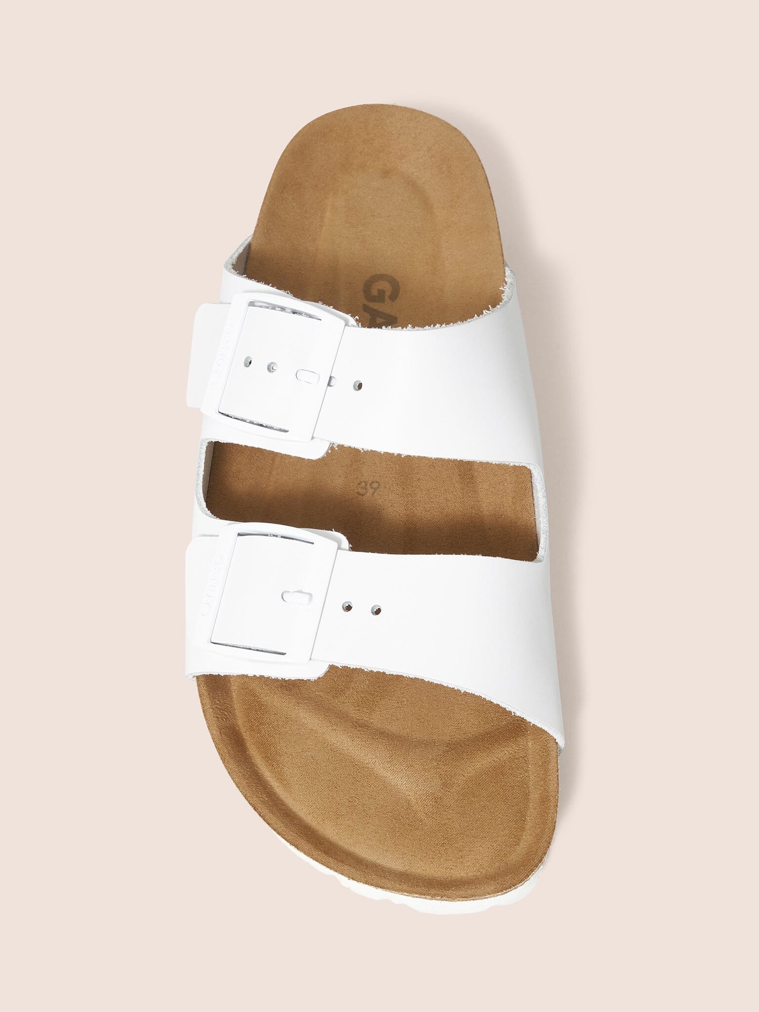 White Alicante Double Buckle Strap Footbed Sandal - Image 4