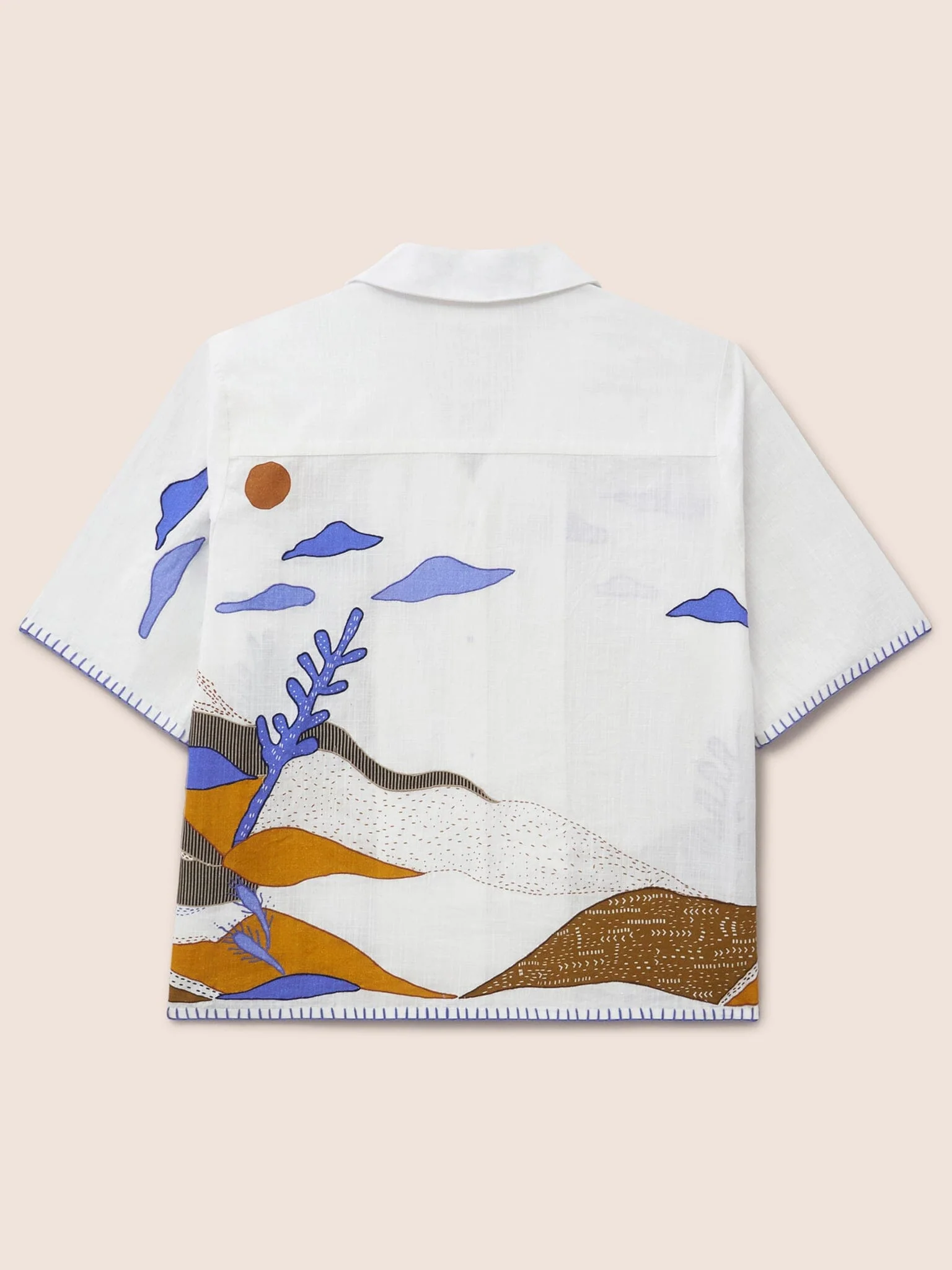 White Benoa Applique Shirt - Image 4