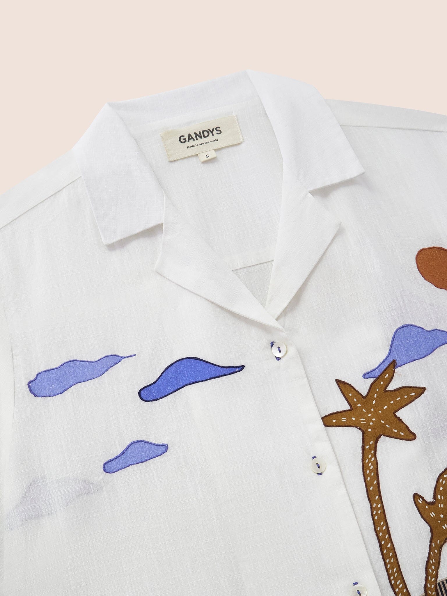 White Benoa Applique Shirt - Image 5